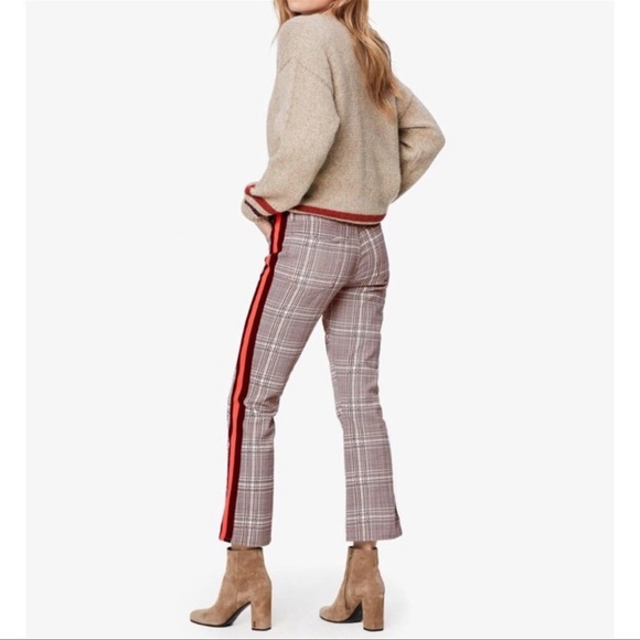 NWT Mother The Insider Plaid Print Ankle Pants - Picture 2 of 8